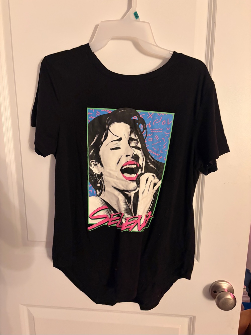 Selena Graphic T-Shirt - Black with Pink Accent